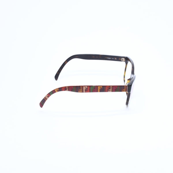 FENDI フェンディ 眼鏡 メガネ アイウェア FFロゴ ブラウン マルチカラー F 1008A サイズ140 美品 中古 4a008286