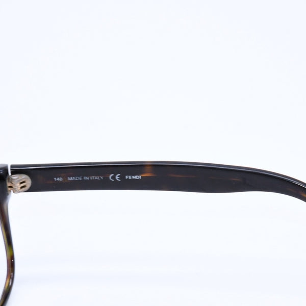 FENDI フェンディ 眼鏡 メガネ アイウェア FFロゴ ブラウン マルチカラー F 1008A サイズ140 美品 中古 4a008286