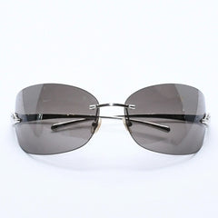 Cartier カルティエ Sunglasses サングラス アイウェア パンテール柄 パンサー グレー シルバー金具 5348321 ◻︎ T1 サイズ110 美品 中古 4a008288