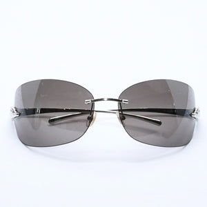 Cartier カルティエ Sunglasses サングラス アイウェア パンテール柄 パンサー グレー シルバー金具 5348321 ◻︎ T1 サイズ110 美品 中古 4a008288