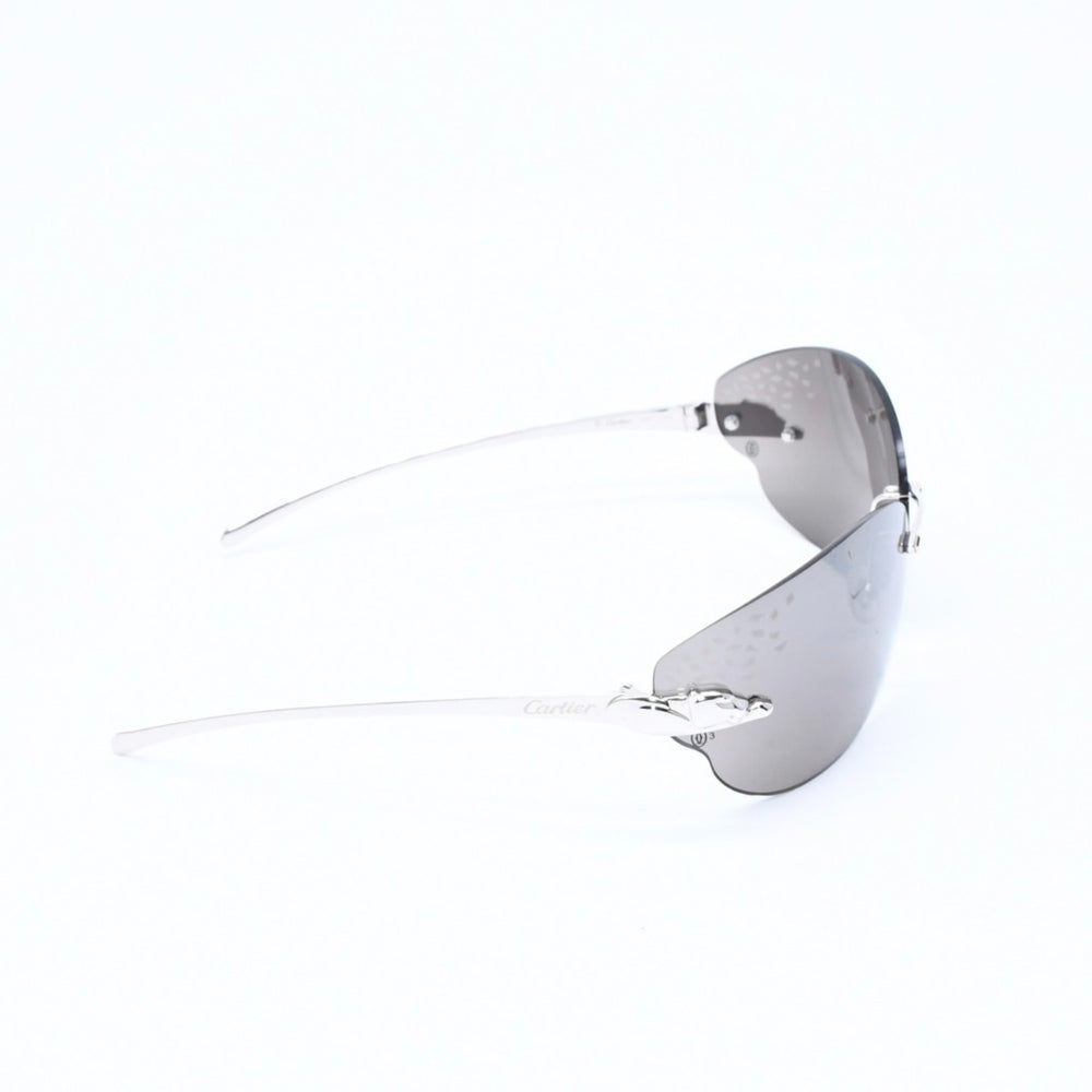 Cartier Sunglasses Eyewear Panther Pattern Panther Grey Silver Hardware 5348321 ◻T1 Size 110 Excellent condition Used 4a008288