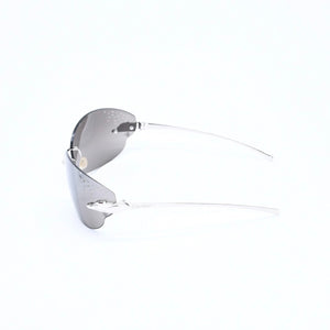 Cartier カルティエ Sunglasses サングラス アイウェア パンテール柄 パンサー グレー シルバー金具 5348321 ◻︎ T1 サイズ110 美品 中古 4a008288
