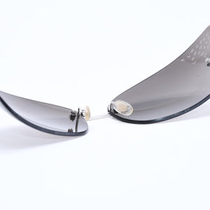 Cartier カルティエ Sunglasses サングラス アイウェア パンテール柄 パンサー グレー シルバー金具 5348321 ◻︎ T1 サイズ110 美品 中古 4a008288