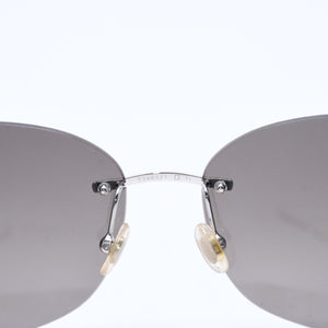 Cartier カルティエ Sunglasses サングラス アイウェア パンテール柄 パンサー グレー シルバー金具 5348321 ◻︎ T1 サイズ110 美品 中古 4a008288