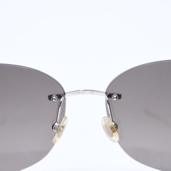 Cartier カルティエ Sunglasses サングラス アイウェア パンテール柄 パンサー グレー シルバー金具 5348321 ◻︎ T1 サイズ110 美品 中古 4a008288