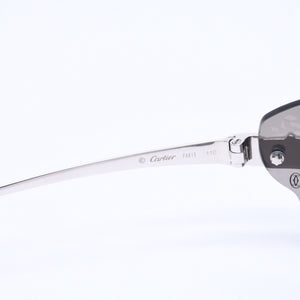Cartier カルティエ Sunglasses サングラス アイウェア パンテール柄 パンサー グレー シルバー金具 5348321 ◻︎ T1 サイズ110 美品 中古 4a008288