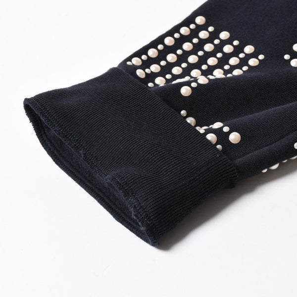 極美品 LOUIS VUITTON ルイヴィトン パーカー ダミエ 2024SS LVロゴ エンブロイダリー 刺繍 RM241 GOS HQY62W ネイビー サイズM 中古 4a007201