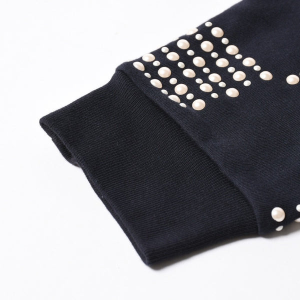 極美品 LOUIS VUITTON ルイヴィトン パーカー ダミエ 2024SS LVロゴ エンブロイダリー 刺繍 RM241 GOS HQY62W ネイビー サイズM 中古 4a007201