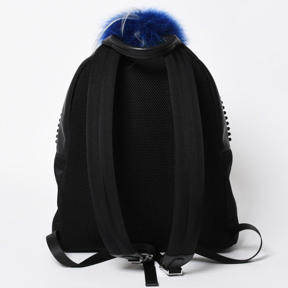 極美品 FENDI フェンディ カール・ラガーフェルド カーリト リュック バッグパック 7VZ016 ナイロン ブラック モンスター 中古 4a006985
