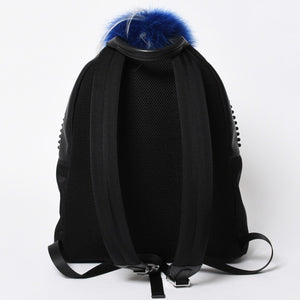 極美品 FENDI フェンディ カール・ラガーフェルド カーリト リュック バッグパック 7VZ016 ナイロン ブラック モンスター 中古 4a006985