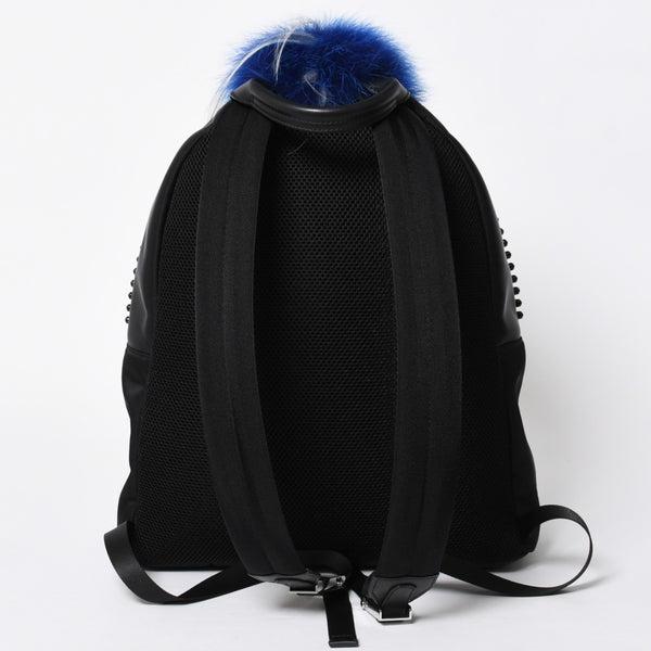 極美品 FENDI フェンディ カール・ラガーフェルド カーリト リュック バッグパック 7VZ016 ナイロン ブラック モンスター 中古 4a006985