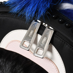 極美品 FENDI フェンディ カール・ラガーフェルド カーリト リュック バッグパック 7VZ016 ナイロン ブラック モンスター 中古 4a006985
