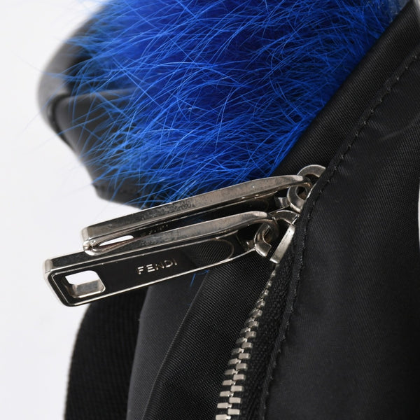 極美品 FENDI フェンディ カール・ラガーフェルド カーリト リュック バッグパック 7VZ016 ナイロン ブラック モンスター 中古 4a006985