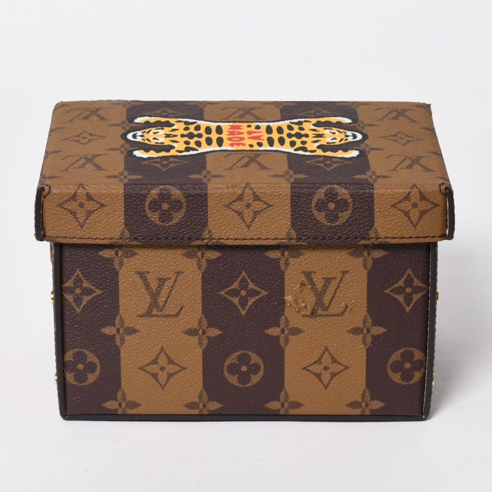 LOUIS VUITTON ルイヴィトン カードボックス GI0718 NIGO ニゴー タイガー モノグラムキャンバス ブラウン ゴールド金具 限定 良品 中古 4a007193