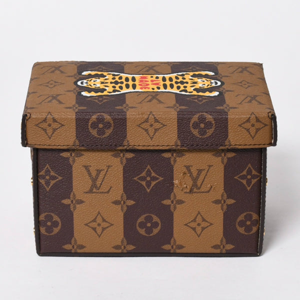 LOUIS VUITTON ルイヴィトン カードボックス GI0718 NIGO ニゴー タイガー モノグラムキャンバス ブラウン ゴールド金具 限定 良品 中古 4a007193