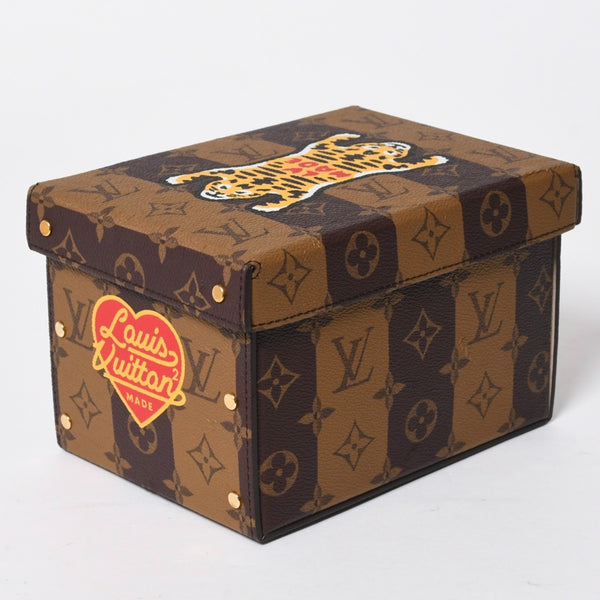 LOUIS VUITTON ルイヴィトン カードボックス GI0718 NIGO ニゴー タイガー モノグラムキャンバス ブラウン ゴールド金具 限定 良品 中古 4a007193