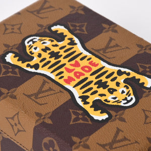 LOUIS VUITTON ルイヴィトン カードボックス GI0718 NIGO ニゴー タイガー モノグラムキャンバス ブラウン ゴールド金具 限定 良品 中古 4a007193