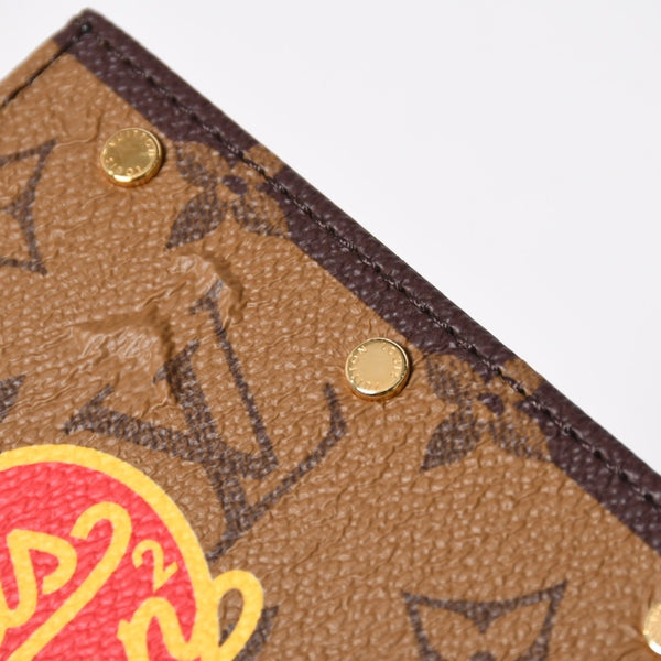 LOUIS VUITTON ルイヴィトン カードボックス GI0718 NIGO ニゴー タイガー モノグラムキャンバス ブラウン ゴールド金具 限定 良品 中古 4a007193