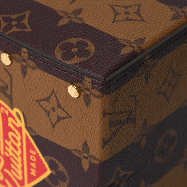 LOUIS VUITTON ルイヴィトン カードボックス GI0718 NIGO ニゴー タイガー モノグラムキャンバス ブラウン ゴールド金具 限定 良品 中古 4a007193