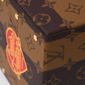 LOUIS VUITTON ルイヴィトン カードボックス GI0718 NIGO ニゴー タイガー モノグラムキャンバス ブラウン ゴールド金具 限定 良品 中古 4a007193