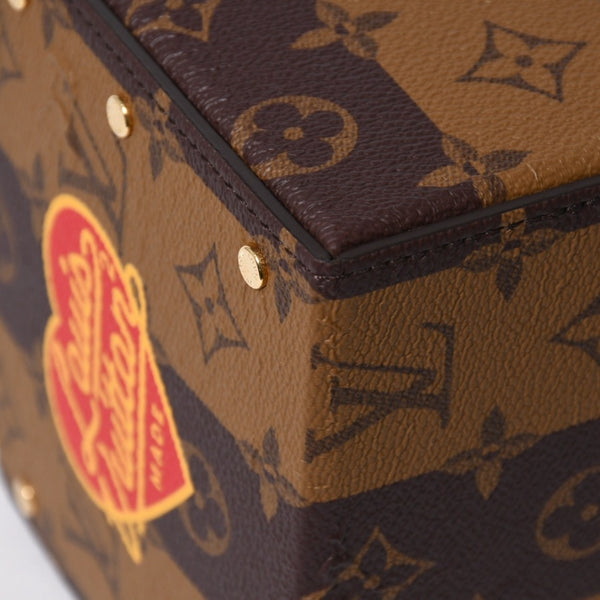 LOUIS VUITTON ルイヴィトン カードボックス GI0718 NIGO ニゴー タイガー モノグラムキャンバス ブラウン ゴールド金具 限定 良品 中古 4a007193