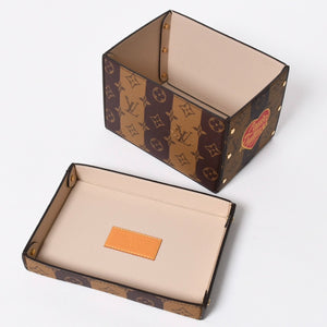 LOUIS VUITTON ルイヴィトン カードボックス GI0718 NIGO ニゴー タイガー モノグラムキャンバス ブラウン ゴールド金具 限定 良品 中古 4a007193