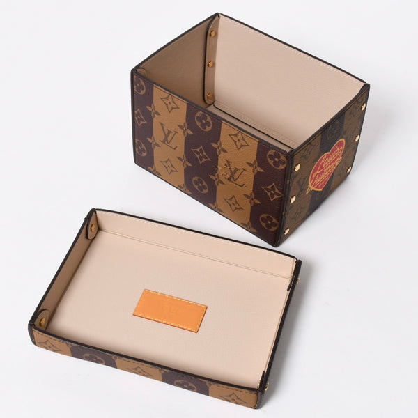 LOUIS VUITTON ルイヴィトン カードボックス GI0718 NIGO ニゴー タイガー モノグラムキャンバス ブラウン ゴールド金具 限定 良品 中古 4a007193