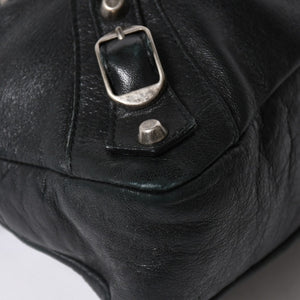 BALENCIAGA バレンシアガ ザ ファースト ハンドバッグ 103208 2WAY ショルダーバッグ ブラック レザー シルバー金具 美品 中古 4a007213