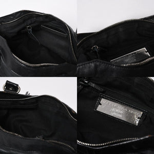 BALENCIAGA バレンシアガ ザ ファースト ハンドバッグ 103208 2WAY ショルダーバッグ ブラック レザー シルバー金具 美品 中古 4a007213