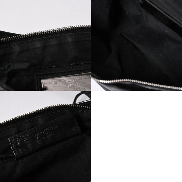 BALENCIAGA バレンシアガ ザ ファースト ハンドバッグ 103208 2WAY ショルダーバッグ ブラック レザー シルバー金具 美品 中古 4a007213