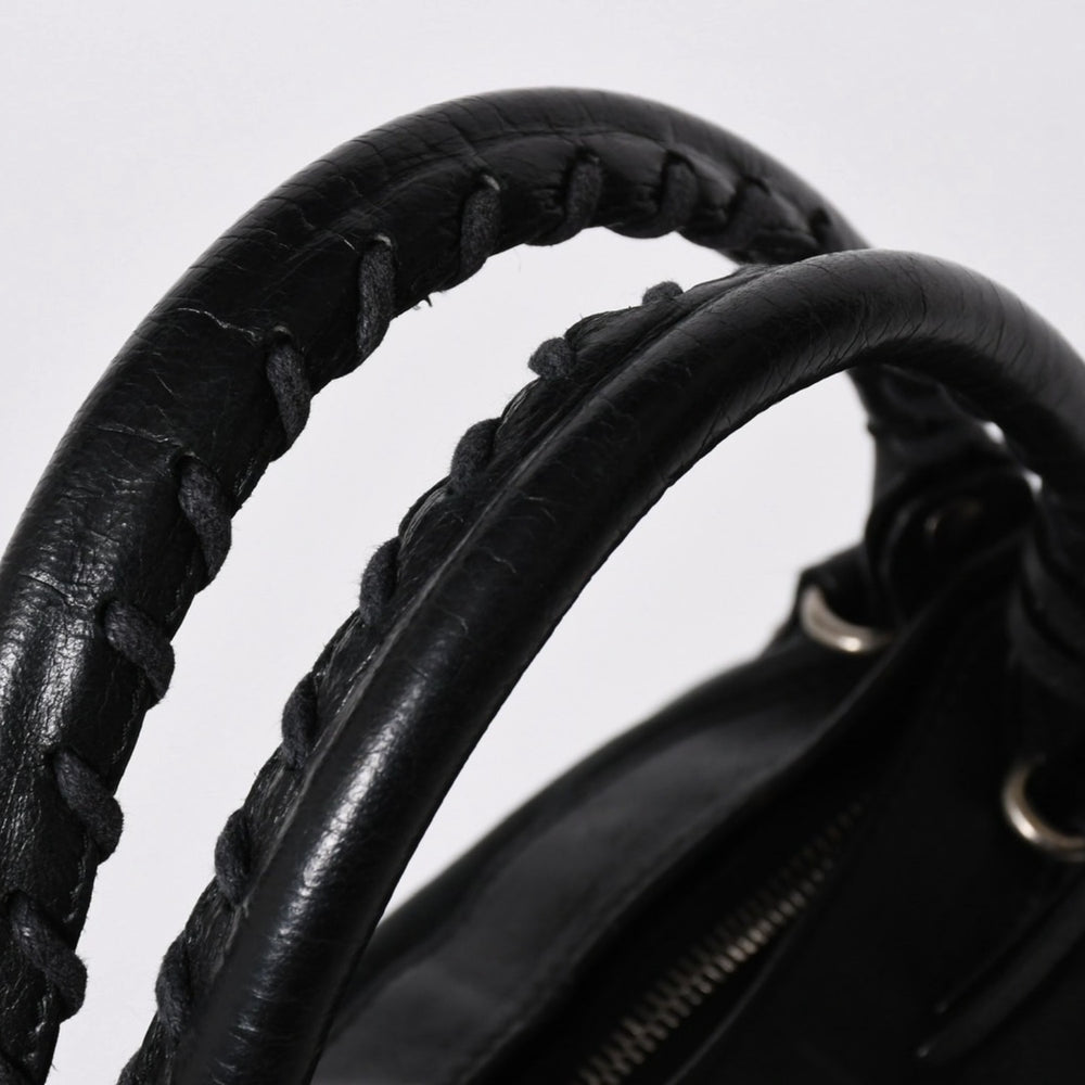 BALENCIAGA バレンシアガ ザ ファースト ハンドバッグ 103208 2WAY ショルダーバッグ ブラック レザー シルバー金具 美品 中古 4a007213
