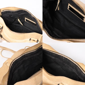 BALENCIAGA バレンシアガ THE FIRST ザ ファースト 2WAYバッグ 103208 レザー ベージュ ブラック金具 美品 中古 4a007063