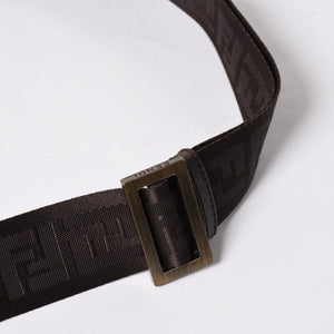 極美品 FENDI フェンディ ショルダーバッグ ズッカ柄 FFロゴ ブラウン ブラック ゴールド金具 7VA207-UZD 中古 4a006499