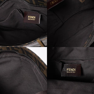 極美品 FENDI フェンディ ショルダーバッグ ズッカ柄 FFロゴ ブラウン ブラック ゴールド金具 7VA207-UZD 中古 4a006499