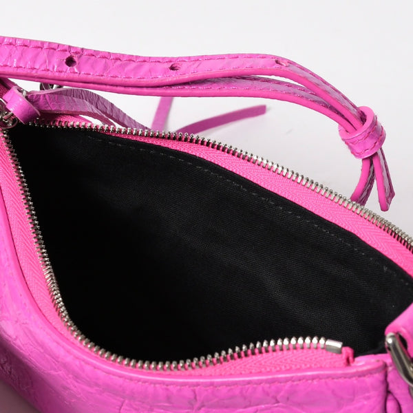 極美品 BALENCIAGA バレンシアガ Le Cagole ル・カゴール Mini Chain ミニ チェーン ショルダーバッグ ピンク 695814 中古 4a007218