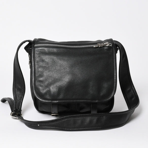 極美品 CHROME HEARTS クロムハーツ SOFT SHOULDER TINY タイニー ソフトショルダーバッグ ガンスリンガー ダガー ブラック 中古 4a007438