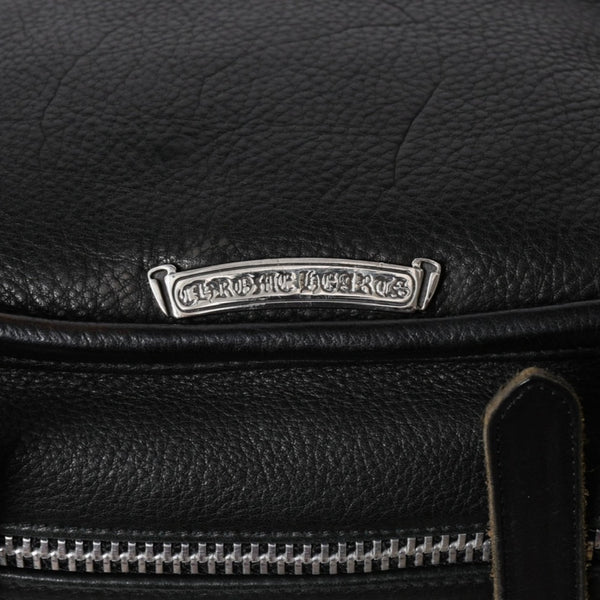 極美品 CHROME HEARTS クロムハーツ SOFT SHOULDER TINY タイニー ソフトショルダーバッグ ガンスリンガー ダガー ブラック 中古 4a007438