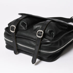 極美品 CHROME HEARTS クロムハーツ SOFT SHOULDER TINY タイニー ソフトショルダーバッグ ガンスリンガー ダガー ブラック 中古 4a007438