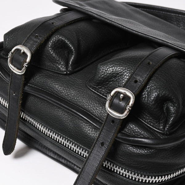 極美品 CHROME HEARTS クロムハーツ SOFT SHOULDER TINY タイニー ソフトショルダーバッグ ガンスリンガー ダガー ブラック 中古 4a007438