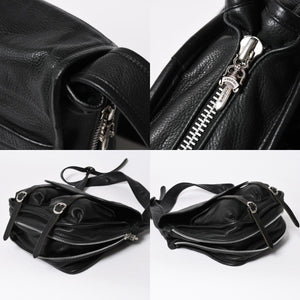極美品 CHROME HEARTS クロムハーツ SOFT SHOULDER TINY タイニー ソフトショルダーバッグ ガンスリンガー ダガー ブラック 中古 4a007438