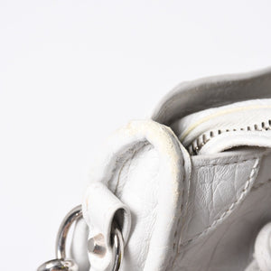 BALENCIAGA バレンシアガ Classic Nano City クラシック ナノ シティ 2WAYバッグ 505555 レザー ホワイト 美品 中古 4a007528