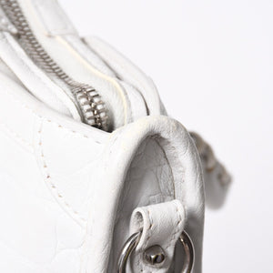 BALENCIAGA バレンシアガ Classic Nano City クラシック ナノ シティ 2WAYバッグ 505555 レザー ホワイト 美品 中古 4a007528