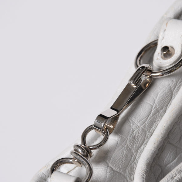 BALENCIAGA バレンシアガ Classic Nano City クラシック ナノ シティ 2WAYバッグ 505555 レザー ホワイト 美品 中古 4a007528