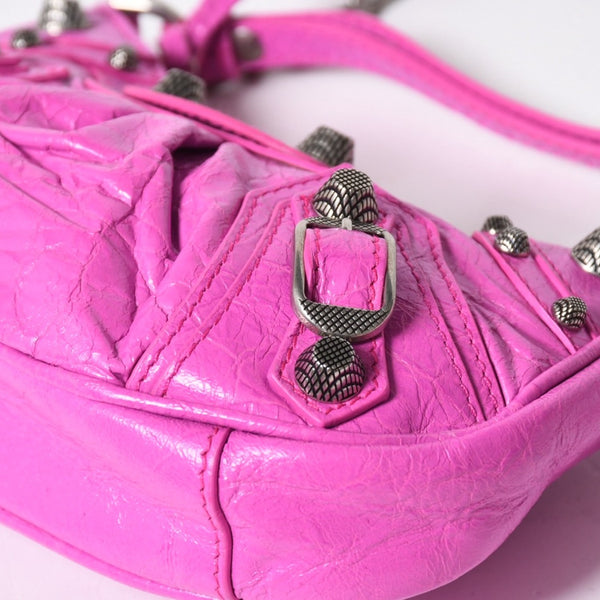 極美品 BALENCIAGA バレンシアガ Le Cagole ル・カゴール Mini Chain ミニ チェーン ショルダーバッグ ピンク 695814 中古 4a007218