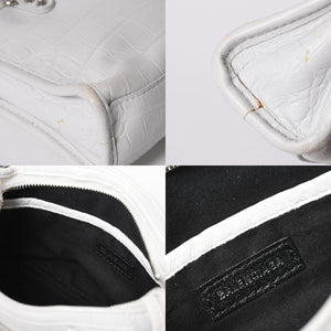 BALENCIAGA バレンシアガ Classic Nano City クラシック ナノ シティ 2WAYバッグ 505555 レザー ホワイト 美品 中古 4a007528