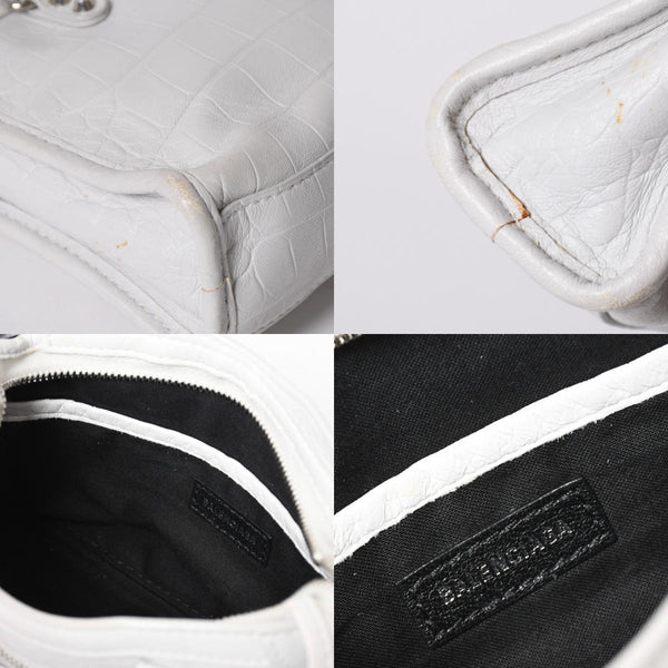 BALENCIAGA バレンシアガ Classic Nano City クラシック ナノ シティ 2WAYバッグ 505555 レザー ホワイト 美品 中古 4a007528