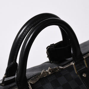 極美品 ルイヴィトン LOUIS VUITTON キーポル バンドリエール 55 ボストンバッグ ダミエ グラフィット ブラック N41413 中古 4a007221