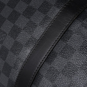 極美品 ルイヴィトン LOUIS VUITTON キーポル バンドリエール 55 ボストンバッグ ダミエ グラフィット ブラック N41413 中古 4a007221