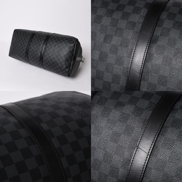 極美品 ルイヴィトン LOUIS VUITTON キーポル バンドリエール 55 ボストンバッグ ダミエ グラフィット ブラック N41413 中古 4a007221