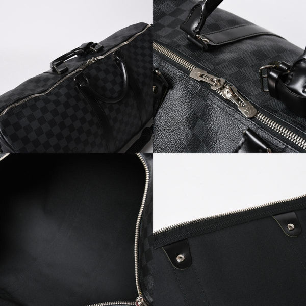 極美品 ルイヴィトン LOUIS VUITTON キーポル バンドリエール 55 ボストンバッグ ダミエ グラフィット ブラック N41413 中古 4a007221